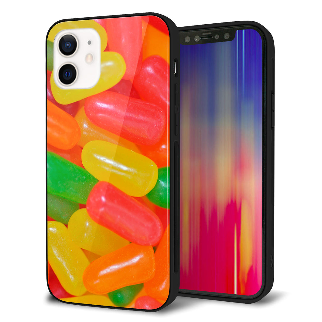 iPhone12 強化ガラス＆TPUスマホケース ガラプリ【449 ジェリービーンズ】