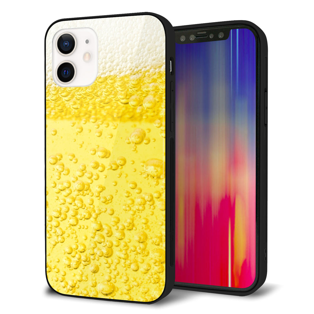 iPhone12 強化ガラス＆TPUスマホケース ガラプリ【450 生ビール】