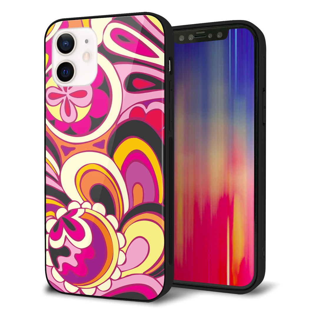 iPhone12 強化ガラス＆TPUスマホケース ガラプリ【586 ブローアップカラー】