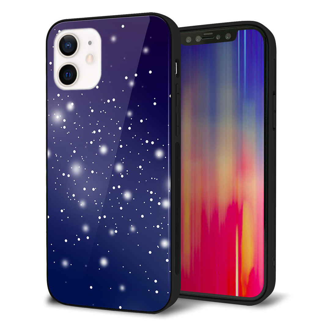 iPhone12 強化ガラス＆TPUスマホケース ガラプリ【1271 天空の川】