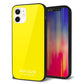 iPhone12 強化ガラス＆TPUスマホケース ガラプリ【KM904 ポップカラー(イエロー)】