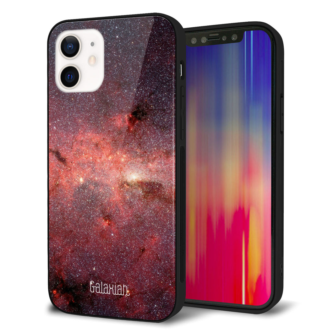 iPhone12 強化ガラス＆TPUスマホケース ガラプリ【KM923 Galaxias Red】