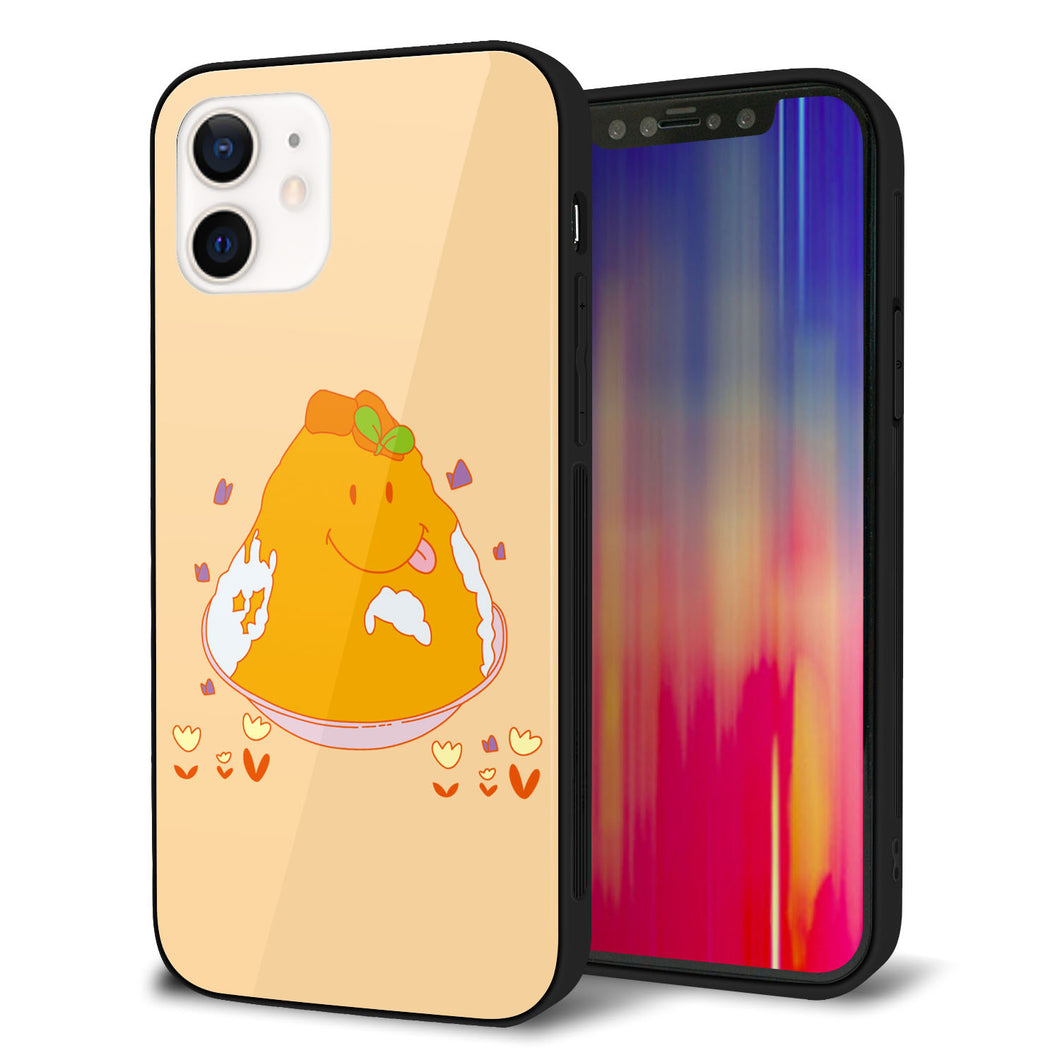 iPhone12 強化ガラス＆TPUスマホケース ガラプリ【MA904 台湾風かき氷】