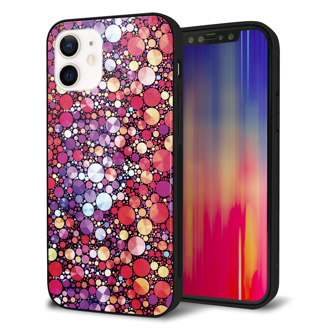 iPhone12 強化ガラス＆TPUスマホケース ガラプリ【MA954 パターン柄 B】