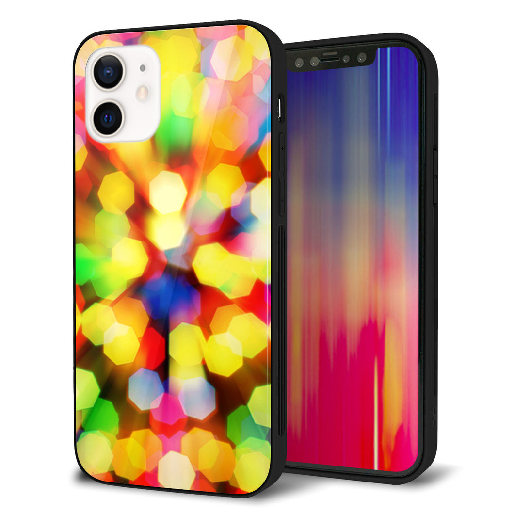 iPhone12 強化ガラス＆TPUスマホケース ガラプリ【VA874 未来へのワープ】