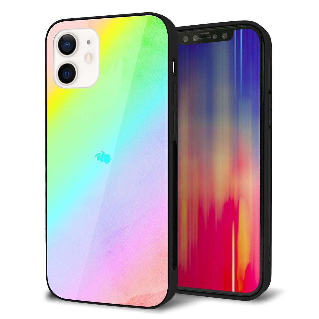 iPhone12 強化ガラス＆TPUスマホケース ガラプリ【YJ287 デザイン】