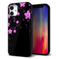 iPhone12 mini 強化ガラス＆TPUスマホケース ガラプリ【019 桜クリスタル】