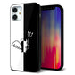 iPhone12 mini 強化ガラス＆TPUスマホケース ガラプリ【027 ハーフデビット】