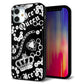 iPhone12 mini 強化ガラス＆TPUスマホケース ガラプリ【187 ゴージャス クラウン】