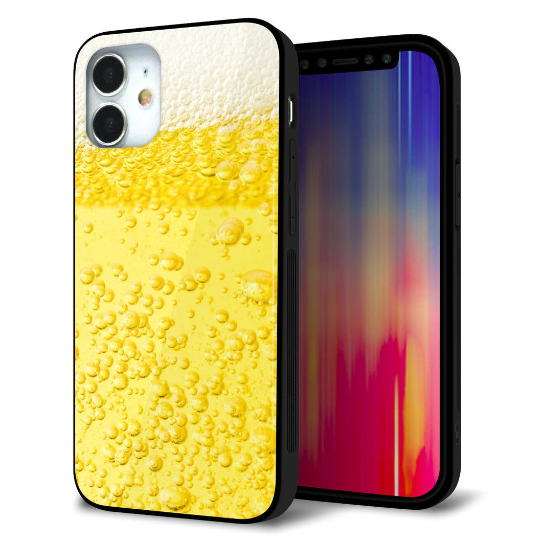 iPhone12 mini 強化ガラス＆TPUスマホケース ガラプリ【450 生ビール】
