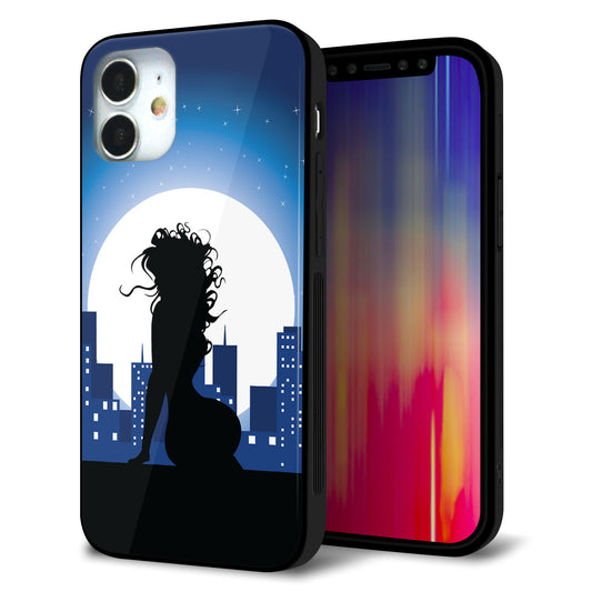 iPhone12 mini 強化ガラス＆TPUスマホケース ガラプリ【482 夜の窓辺】