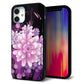 iPhone12 mini 強化ガラス＆TPUスマホケース ガラプリ【564 3Dフラワー】