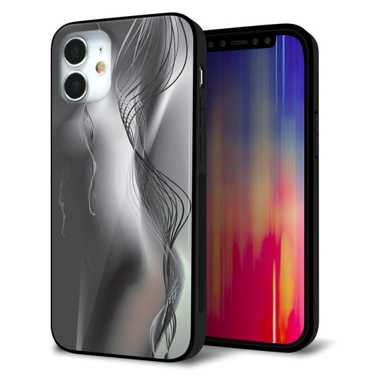 iPhone12 mini 強化ガラス＆TPUスマホケース ガラプリ【566 ボディウォール】