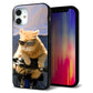 iPhone12 mini 強化ガラス＆TPUスマホケース ガラプリ【595 にゃんとサイクル】