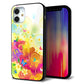iPhone12 mini 強化ガラス＆TPUスマホケース ガラプリ【647 ハイビスカスと蝶】