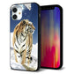 iPhone12 mini 強化ガラス＆TPUスマホケース ガラプリ【793 雪山の虎】