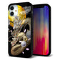 iPhone12 mini 強化ガラス＆TPUスマホケース ガラプリ【1003 月と龍】