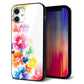 iPhone12 mini 強化ガラス＆TPUスマホケース ガラプリ【1209 光と花】