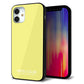 iPhone12 mini 強化ガラス＆TPUスマホケース ガラプリ【KM897 パステルカラー(パステルイエロー)】
