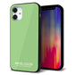 iPhone12 mini 強化ガラス＆TPUスマホケース ガラプリ【KM898 パステルカラー(パステルグリーン)】