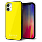 iPhone12 mini 強化ガラス＆TPUスマホケース ガラプリ【KM904 ポップカラー(イエロー)】