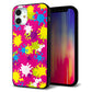 iPhone12 mini 強化ガラス＆TPUスマホケース ガラプリ【MA876 ペイントピンク】