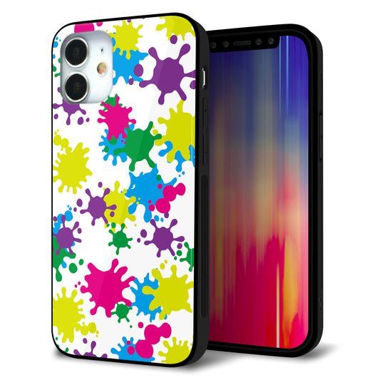 iPhone12 mini 強化ガラス＆TPUスマホケース ガラプリ【MA878 ペイントホワイト】