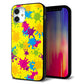 iPhone12 mini 強化ガラス＆TPUスマホケース ガラプリ【MA879 ペイントイエロー】
