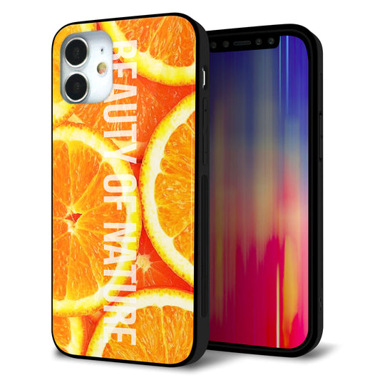 iPhone12 mini 強化ガラス＆TPUスマホケース ガラプリ【MA882 オレンジ】