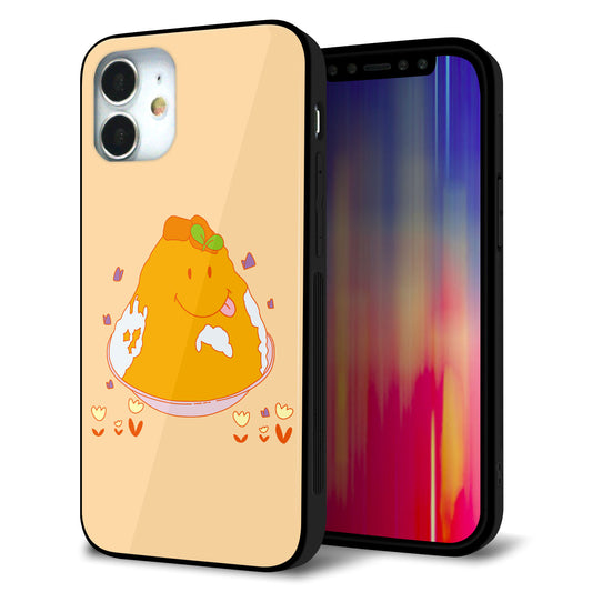 iPhone12 mini 強化ガラス＆TPUスマホケース ガラプリ【MA904 台湾風かき氷】
