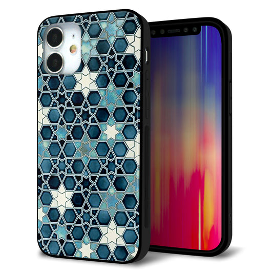 iPhone12 mini 強化ガラス＆TPUスマホケース ガラプリ【MA955 パターン柄 C】