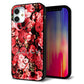 iPhone12 mini 強化ガラス＆TPUスマホケース ガラプリ【MA992 フラワーA】