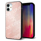 iPhone12 mini 強化ガラス＆TPUスマホケース ガラプリ【SC841 エンボス風LOVEリンク（ローズピンク）】