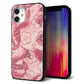 iPhone12 mini 強化ガラス＆TPUスマホケース ガラプリ【SC846 フラワーヴェルニ花ピンク（ローズヴェルール）】