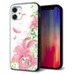 iPhone12 mini 強化ガラス＆TPUスマホケース ガラプリ【SC849 ユリ（ピンク）】