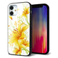 iPhone12 mini 強化ガラス＆TPUスマホケース ガラプリ【SC852 ユリ（イエロー）】