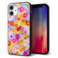 iPhone12 mini 強化ガラス＆TPUスマホケース ガラプリ【SC870 リバティプリント フルールドパルファン（ブルー）】