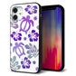 iPhone12 mini 強化ガラス＆TPUスマホケース ガラプリ【SC878 ハワイアンアロハホヌ（パープル）】