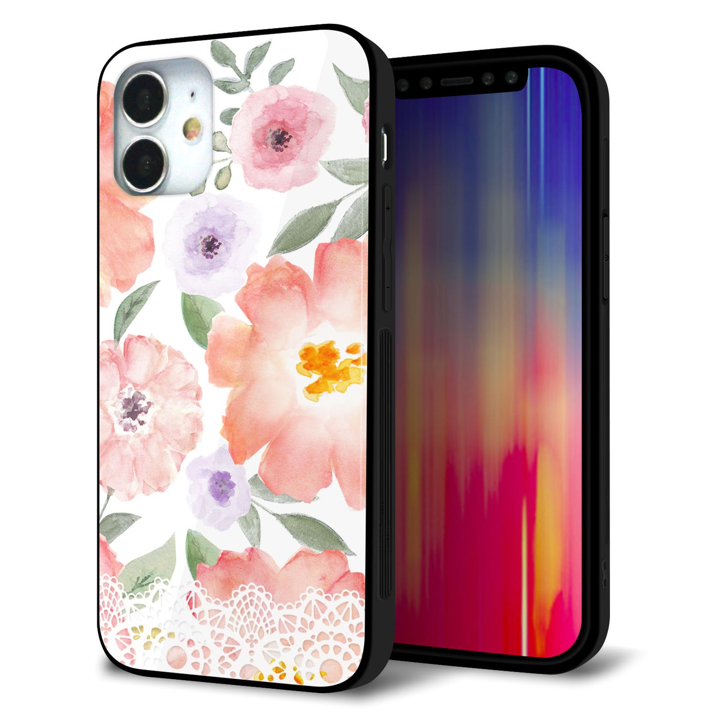 iPhone12 mini 強化ガラス＆TPUスマホケース ガラプリ【SC944 ドゥ・パフューム２】