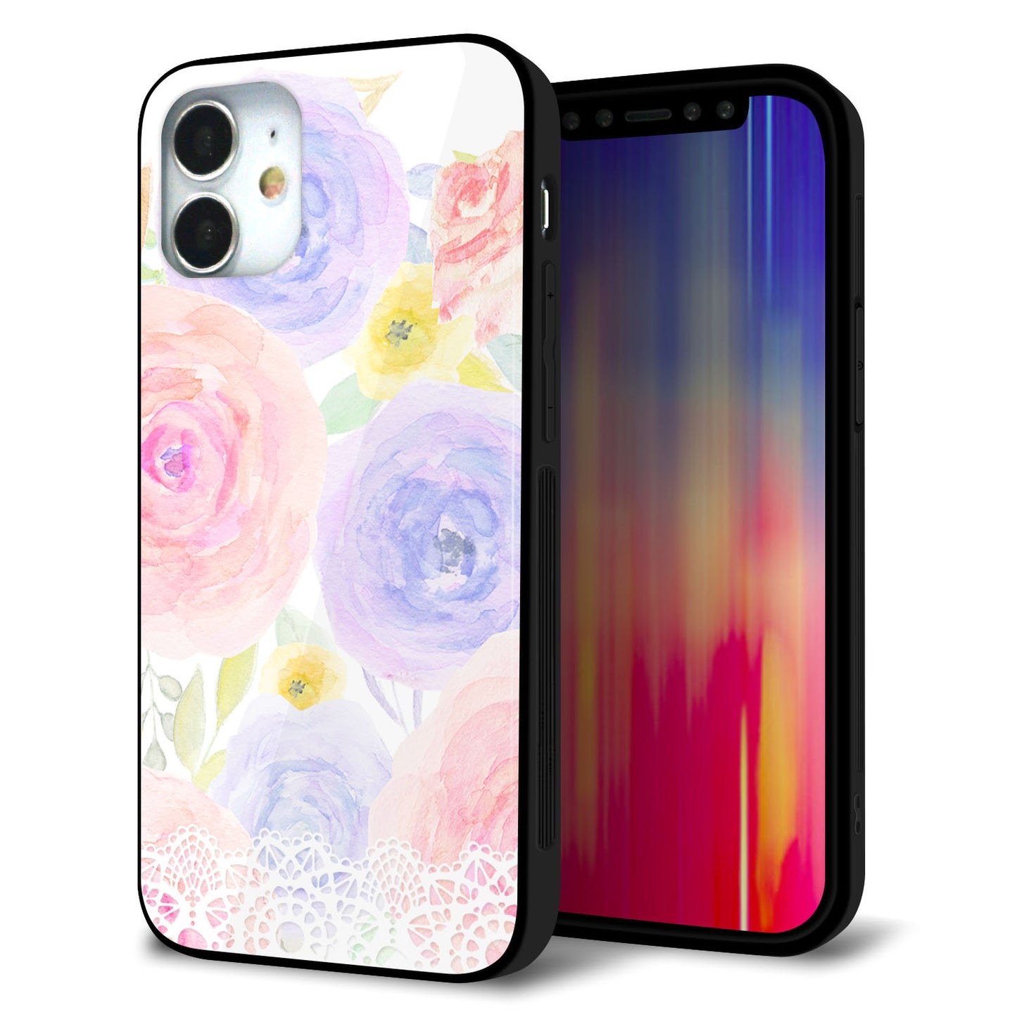 iPhone12 mini 強化ガラス＆TPUスマホケース ガラプリ【SC947 ドゥ・パフューム５】