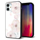 iPhone12 mini 強化ガラス＆TPUスマホケース ガラプリ【SC948 ドゥ・フルール（ホワイト）】