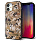 iPhone12 mini 強化ガラス＆TPUスマホケース ガラプリ【TA008 百犬】