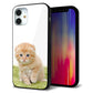 iPhone12 mini 強化ガラス＆TPUスマホケース ガラプリ【VA802 ネコこっそり】