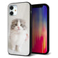 iPhone12 mini 強化ガラス＆TPUスマホケース ガラプリ【VA803 まっていますネコ】