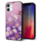 iPhone12 mini 強化ガラス＆TPUスマホケース ガラプリ【YJ324 和柄 桜 もみじ】