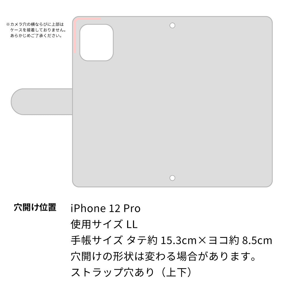 iPhone12 Pro スマホショルダー 【 手帳型 Simple 名入れ 長さ調整可能ストラップ付き 】