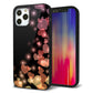 iPhone12 Pro 強化ガラス＆TPUスマホケース ガラプリ【020 夜のきらめきハート】