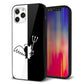 iPhone12 Pro 強化ガラス＆TPUスマホケース ガラプリ【027 ハーフデビット】