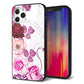 iPhone12 Pro 強化ガラス＆TPUスマホケース ガラプリ【116 ６月のバラ】