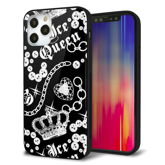 iPhone12 Pro 強化ガラス＆TPUスマホケース ガラプリ【187 ゴージャス クラウン】